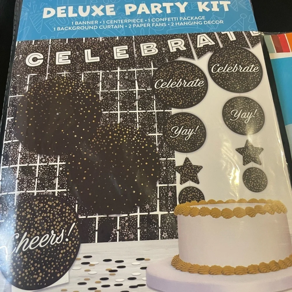 Deluxe Party Kit with Black and Gold Accents